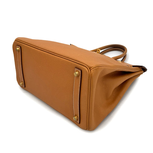 HERMES HAUT A COURROIES 32 NATURAL VACHE LIEGEE HAND BAG □H GHW 90293004 - PURPOSE
