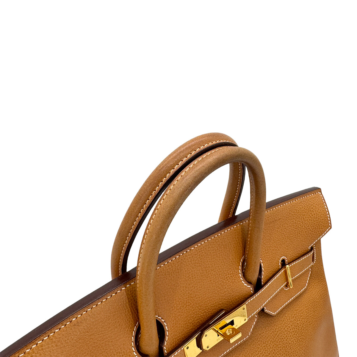 HERMES HAUT A COURROIES 32 NATURAL VACHE LIEGEE HAND BAG □H GHW 90293004