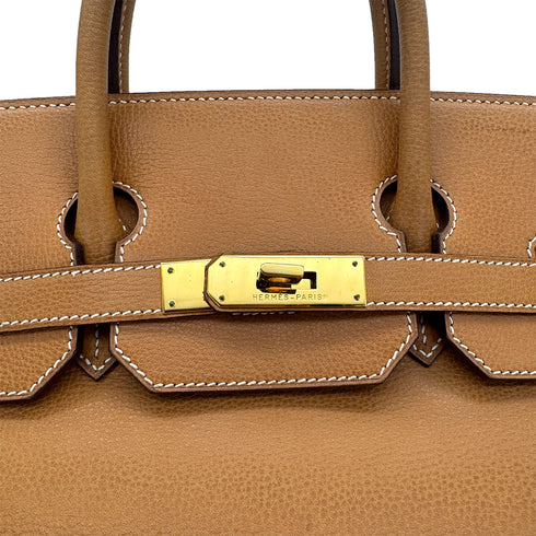 HERMES HAUT A COURROIES 32 NATURAL VACHE LIEGEE HAND BAG □H GHW 90293004 - PURPOSE
