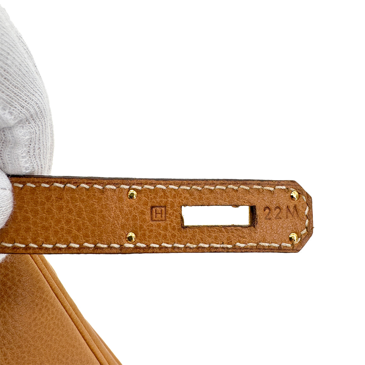 HERMES HAUT A COURROIES 32 NATURAL VACHE LIEGEE HAND BAG □H GHW 90293004