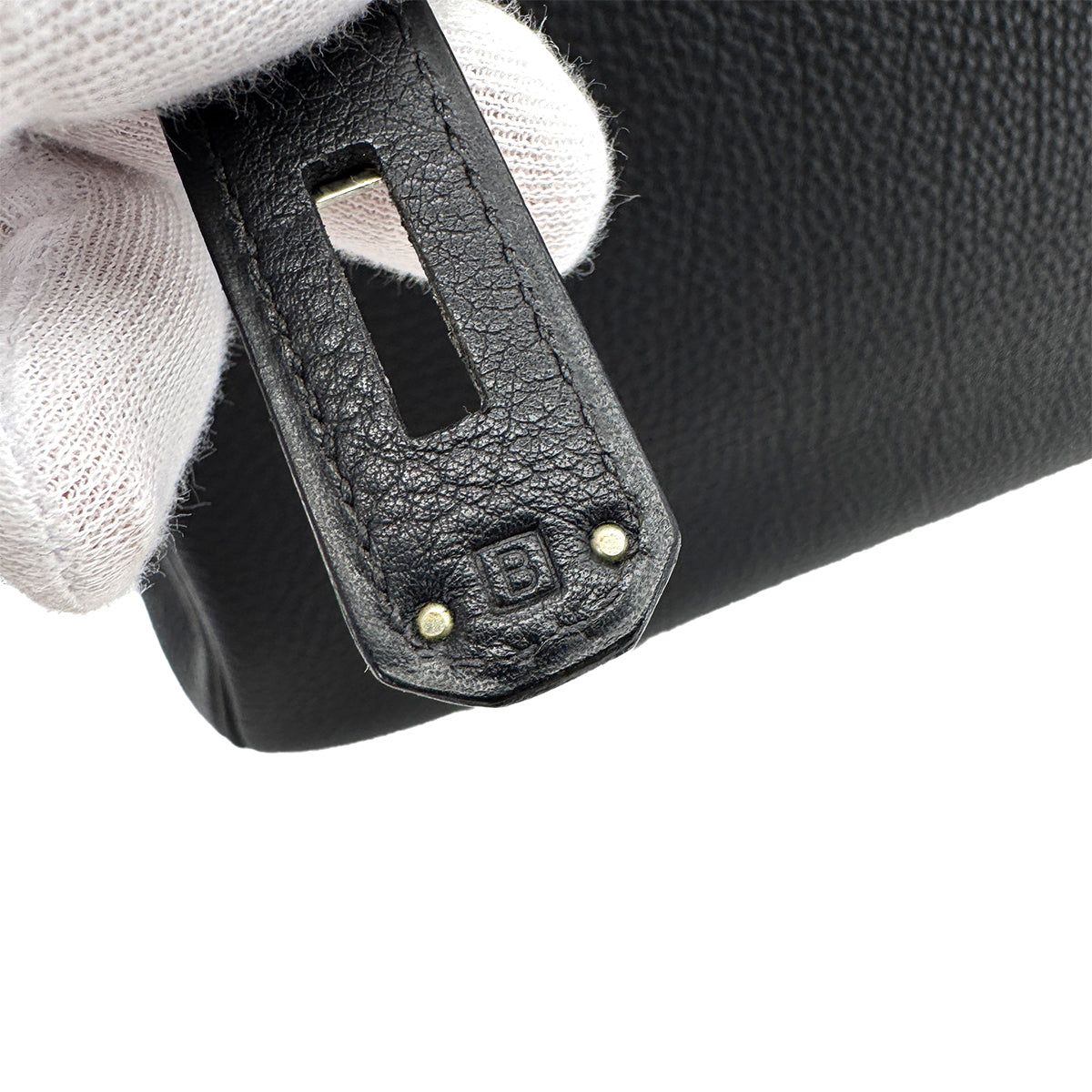 HERMES HAUT A COURROIES 32 BLACK TOGO HAND BAG □B SHW 90293005