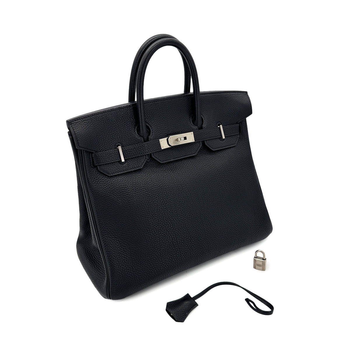 HERMES HAUT A COURROIES 32 BLACK TOGO HAND BAG □B SHW 90293005