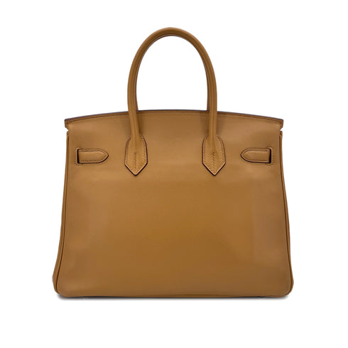 HERMES BIRKIN 30 TABAC CAMEL VEAU SWIFT HAND BAG □M SHW 90293006 - PURPOSE