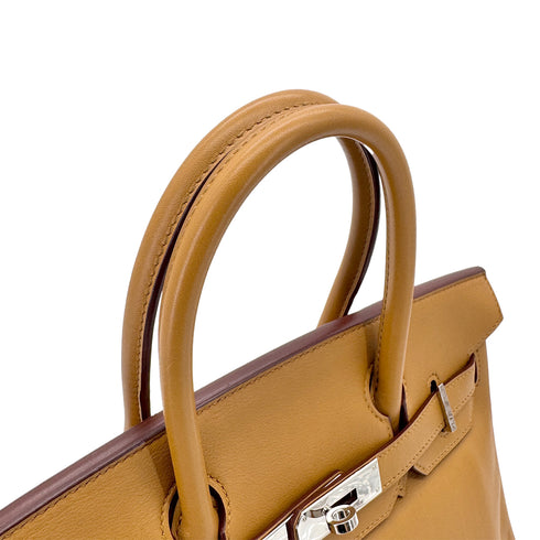 HERMES BIRKIN 30 TABAC CAMEL VEAU SWIFT HAND BAG □M SHW 90293006 - PURPOSE