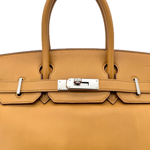 HERMES BIRKIN 30 TABAC CAMEL VEAU SWIFT HAND BAG □M SHW 90293006 - PURPOSE