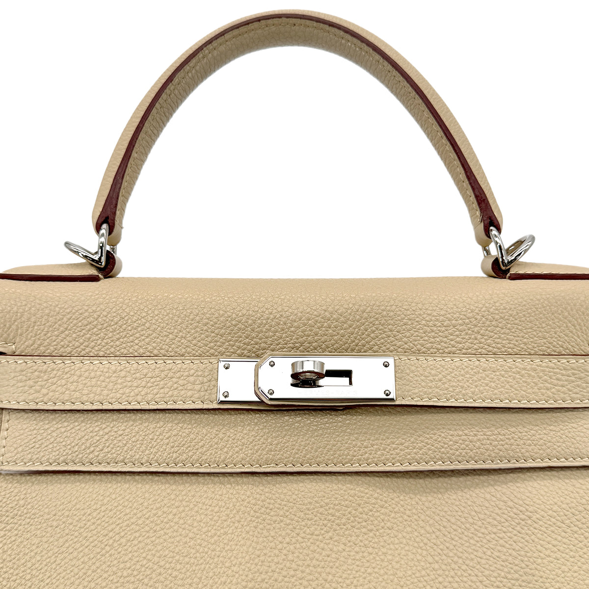 HERMES KELLY 28 RETOURNE PARCHEMIN TOGO HAND SHOULDER BAG □K SHW 90293009