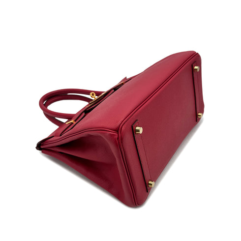 HERMES BIRKIN 30 ROUGE VIF COUCHVEL HAND BAG □D GHW 90293010 - PURPOSE