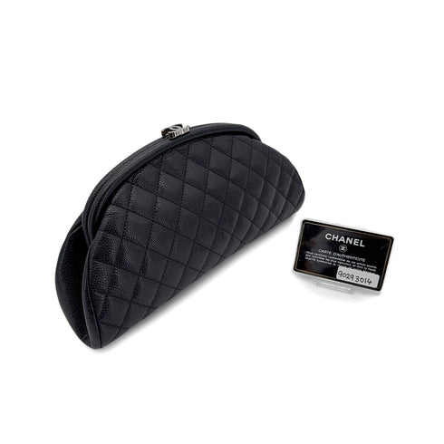 CHANEL MATELASSE CLUTCH BAG BLACK CAVIAR SKIN 90293014 - PURPOSE