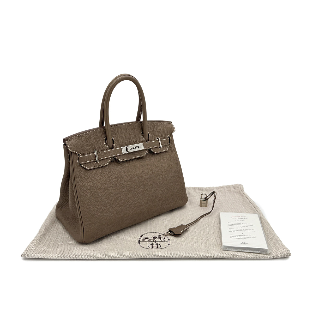 HERMES BIRKIN 30 ETOUPE TOGO HAND BAG □R SHW 90293019