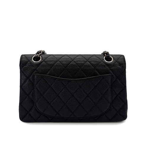 CHANEL CLASSIC FLAP SMALL CHAIN SHOULDER BAG BLACK CAVIAR SKIN 90293023 - PURPOSE