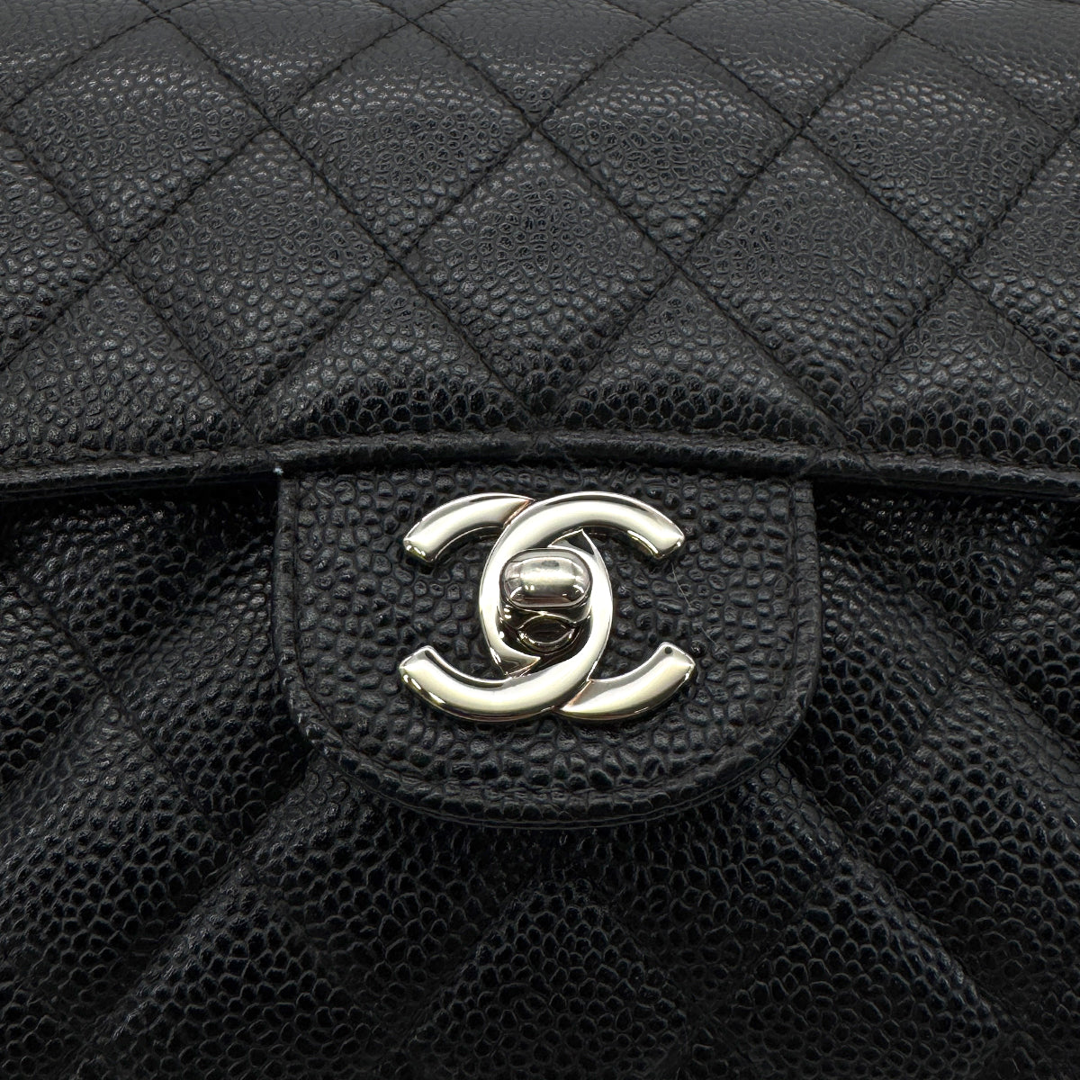 CHANEL CLASSIC FLAP SMALL CHAIN SHOULDER BAG BLACK CAVIAR SKIN 90293023