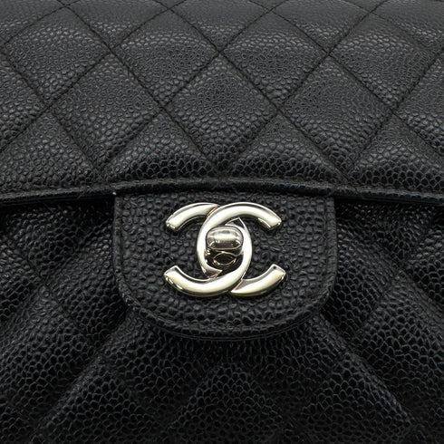 CHANEL CLASSIC FLAP SMALL CHAIN SHOULDER BAG BLACK CAVIAR SKIN 90293023 - PURPOSE