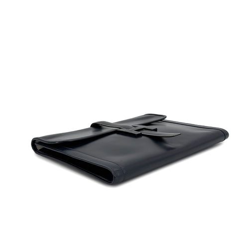 HERMES JIGE GM BLUE INDIGO BOXCALF CLUTCH BAG 〇V 90293025 - PURPOSE