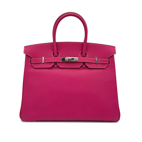 HERMES CANDY BIRKIN 35 ROSE TYRIEN RUBIS VEAU EPSOM HAND BAG □O SHW 90293257 - PURPOSE
