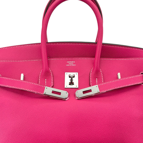 HERMES CANDY BIRKIN 35 ROSE TYRIEN RUBIS VEAU EPSOM HAND BAG □O SHW 90293257 - PURPOSE
