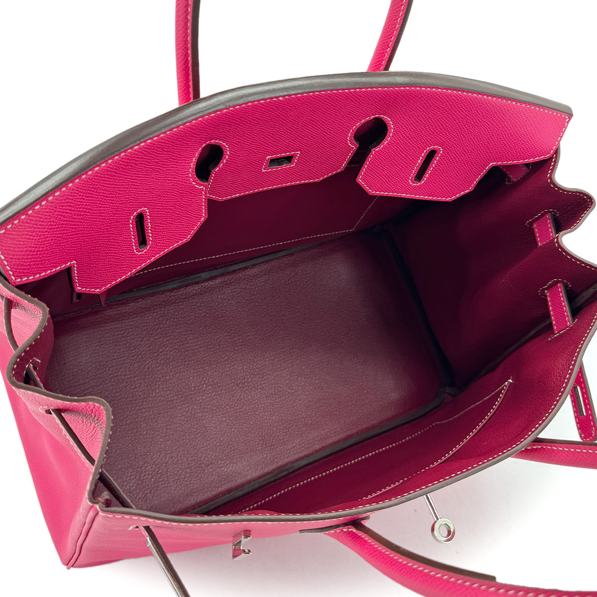 HERMES CANDY BIRKIN 35 ROSE TYRIEN RUBIS VEAU EPSOM HAND BAG □O SHW 90293257