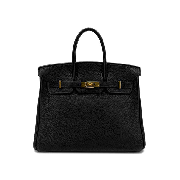 HERMES BIRKIN 25 BLACK TOGO HAND BAG □P GHW 90293283 - PURPOSE