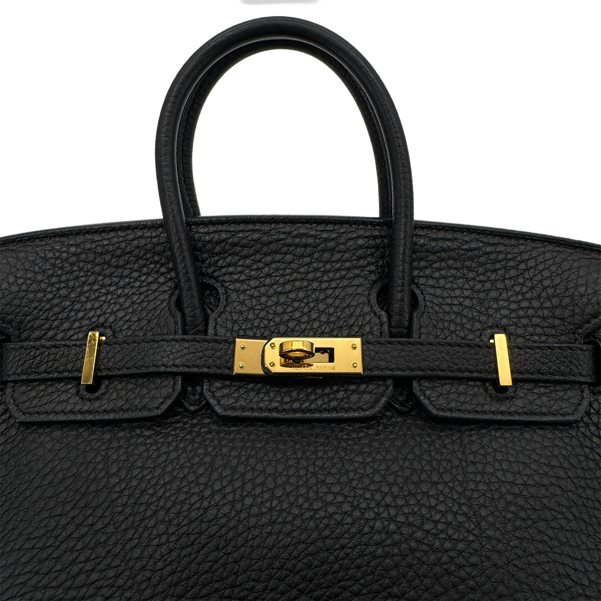 HERMES BIRKIN 25 BLACK TOGO HAND BAG □P GHW 90293283