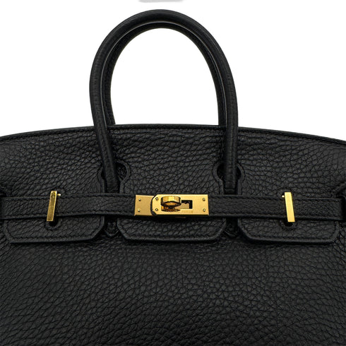 HERMES BIRKIN 25 BLACK TOGO HAND BAG □P GHW 90293283 - PURPOSE
