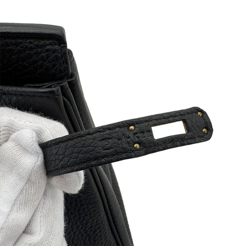 HERMES BIRKIN 25 BLACK TOGO HAND BAG □P GHW 90293283 - PURPOSE