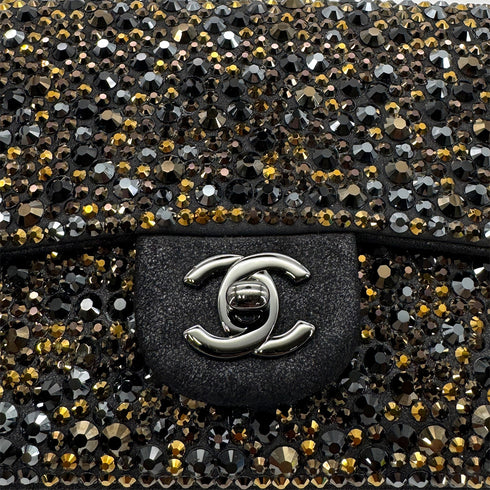 CHANEL BIJOU CHAIN SHOULDER BAG BLACK GOAT SKIN 90293284