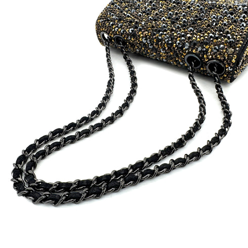 CHANEL BIJOU CHAIN SHOULDER BAG BLACK GOAT SKIN 90293284