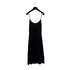 CHANEL SLEEVELESS KNIT DRESS COCOMARK BLACK RAYON COTTON 40 01P RTW 90293286
