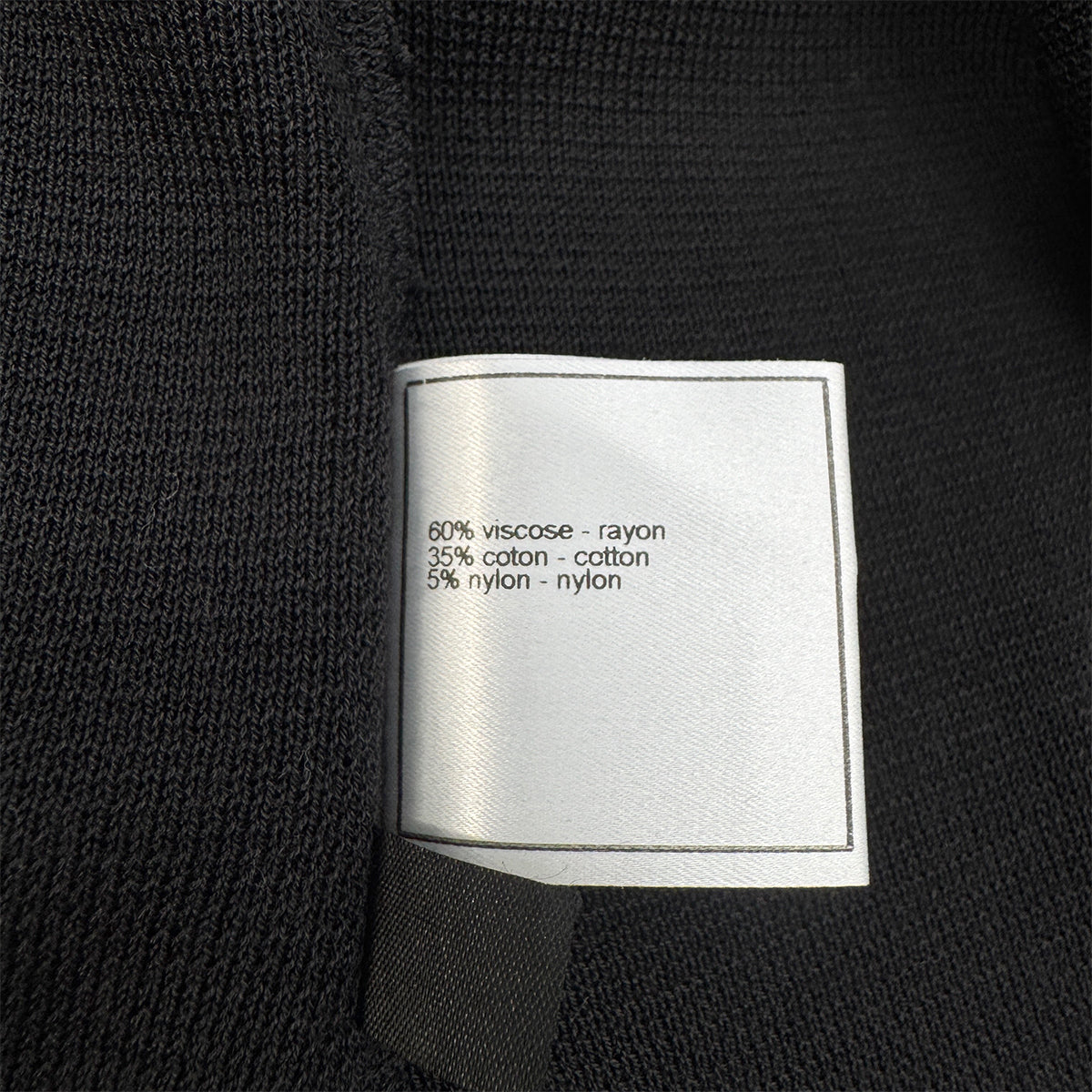 CHANEL SLEEVELESS KNIT DRESS COCOMARK BLACK RAYON COTTON 40 01P RTW 90293286