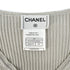 CHANEL VINTAGE KNIT SHORT SLEEVE TOPS LOGO GRAY SILK 44 99P RTW 90293287