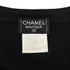 CHANEL VINTAGE KNIT SHORT SLEEVE GOWN TOPS COCO BUTTON BLACK COTTON 40 96P RTW 90293288