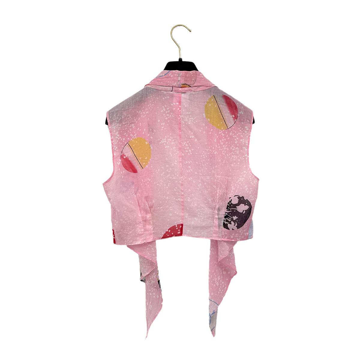 CHANEL SLEEVELESS SHIRT TOPS COCOMARK PINK COTTON 40 05S RTW 90293290