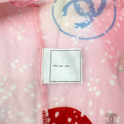 CHANEL SLEEVELESS SHIRT TOPS COCOMARK PINK COTTON 40 05S RTW 90293290