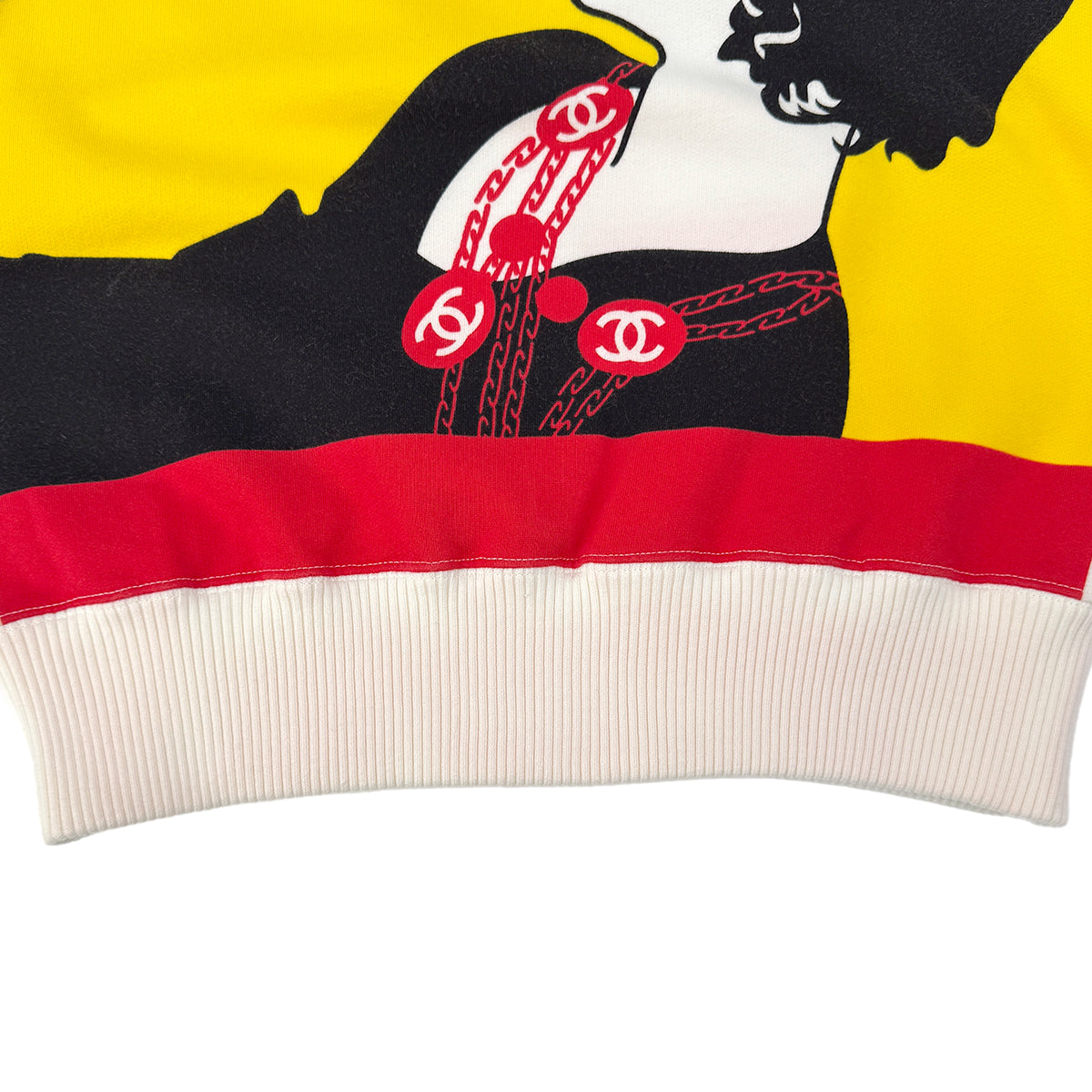 CHANEL MADEMOISELLE TOPS JUST A DROP OF NO5 WHITE COTTON 42 01A RTW 90293291