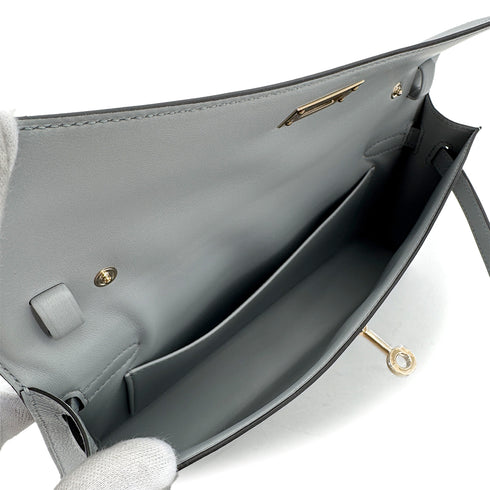 HERMES KELLY ELAN GRIS MOUETTE EPSOM CLUTCH SHOULDER BAG K GHW 90293292 - PURPOSE