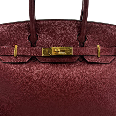 HERMES BIRKIN 30 ROUGE H TOGO HAND BAG □E GHW 90293293 - PURPOSE