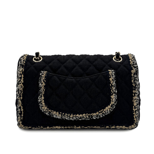 CHANEL MATELASSE CHAIN SHOULDER BAG BLACK CANVAS TWEED 90293294 - PURPOSE