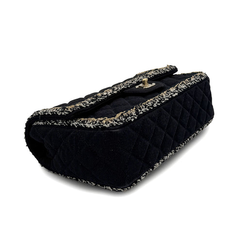 CHANEL MATELASSE CHAIN SHOULDER BAG BLACK CANVAS TWEED 90293294 - PURPOSE