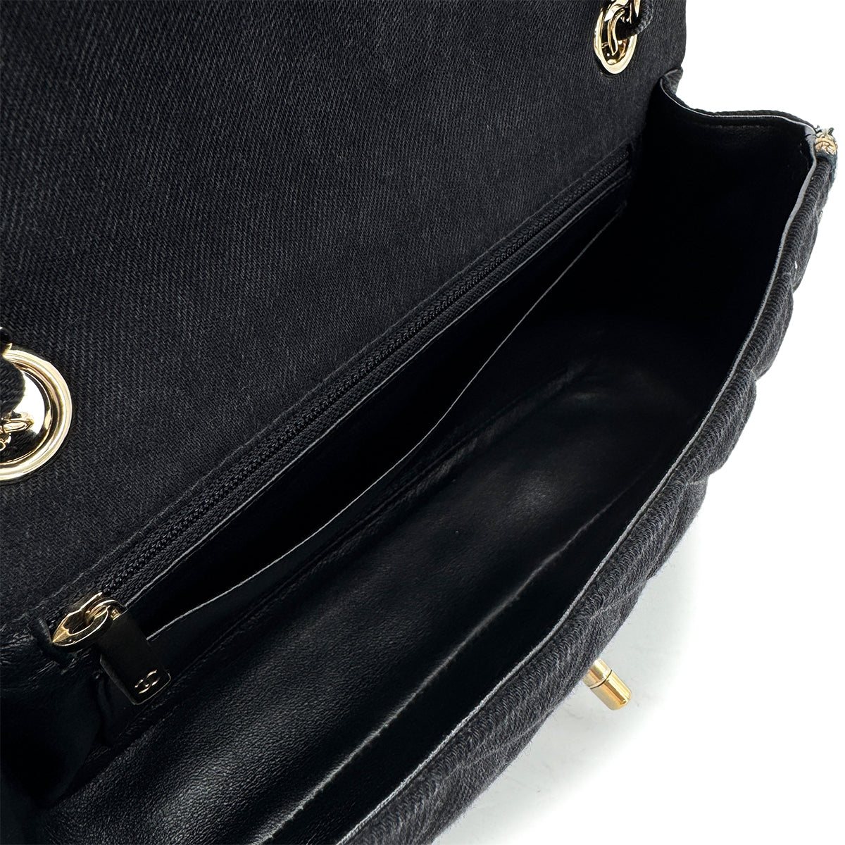 CHANEL MATELASSE CHAIN SHOULDER BAG BLACK CANVAS TWEED 90293294