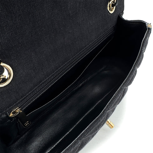 CHANEL MATELASSE CHAIN SHOULDER BAG BLACK CANVAS TWEED 90293294 - PURPOSE