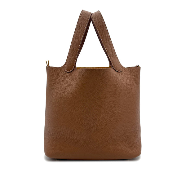 HERMES PICOTIN LOCK MM GOLD TAURILLON CLEMENCE HAND BAG B GHW 90293296 - PURPOSE