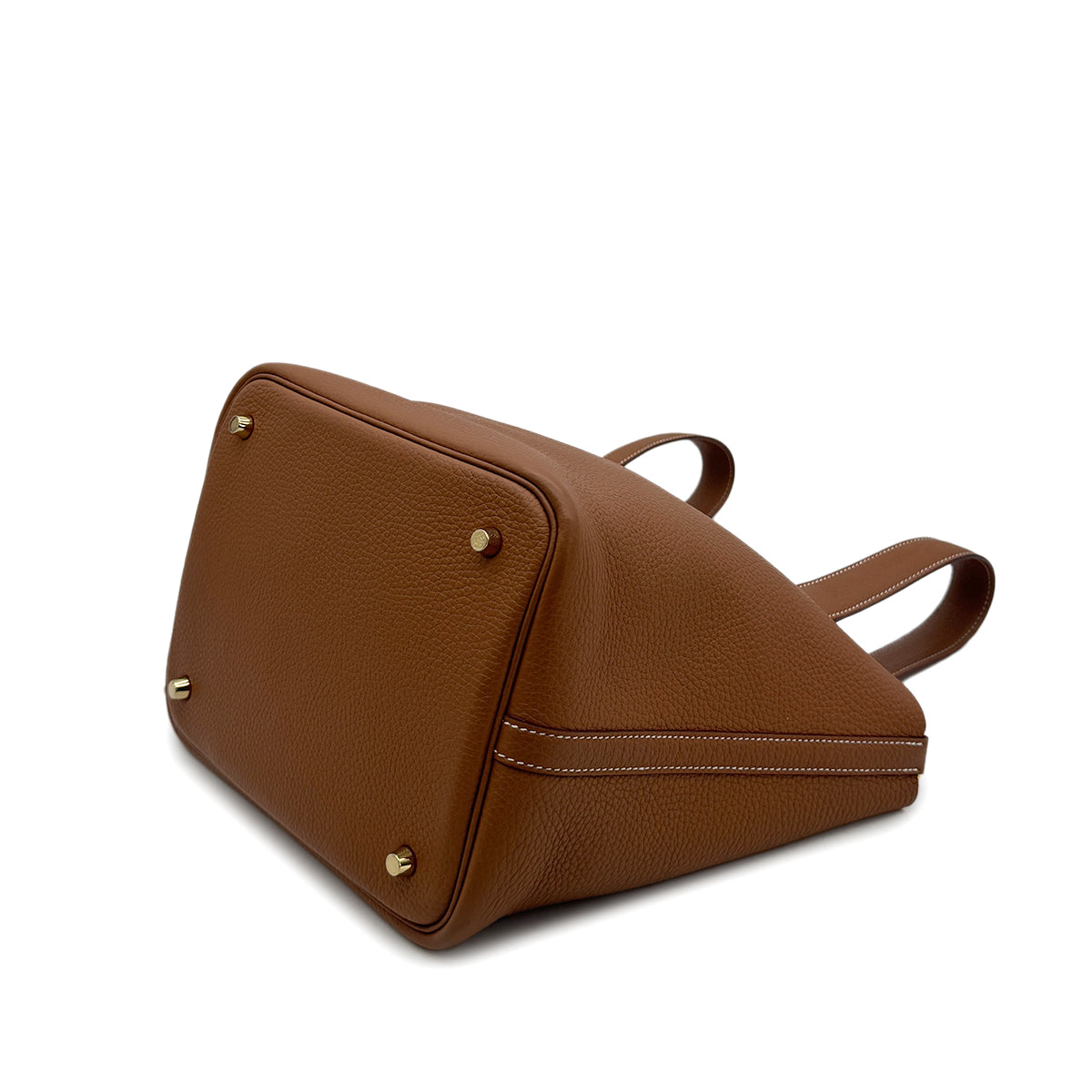 HERMES PICOTIN LOCK MM GOLD TAURILLON CLEMENCE HAND BAG B GHW 90293296