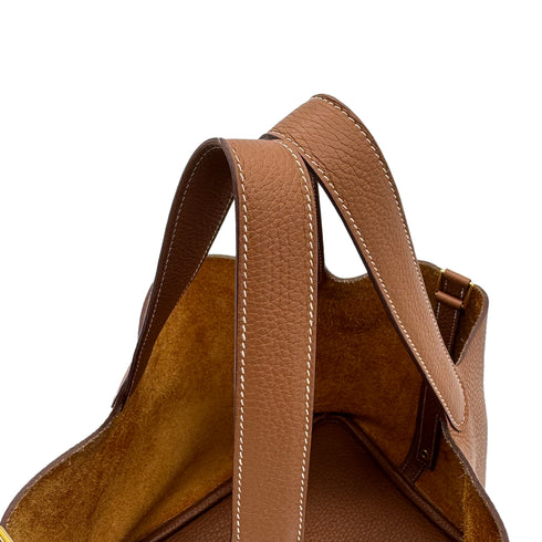 HERMES PICOTIN LOCK MM GOLD TAURILLON CLEMENCE HAND BAG B GHW 90293296 - PURPOSE