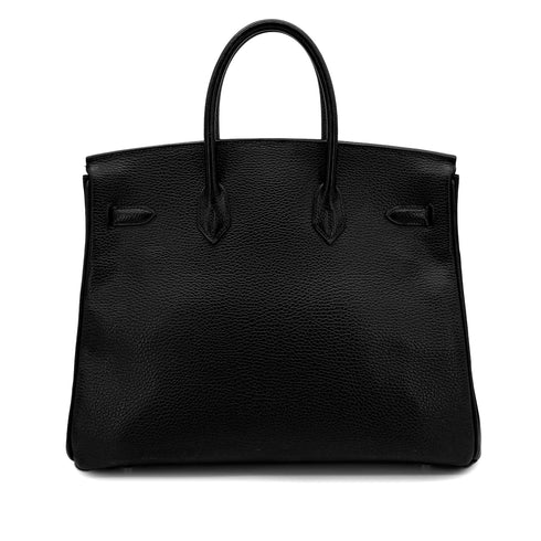 HERMES BIRKIN 35 BLACK ARDENNES HAND BAG □E GHW 90293298 - PURPOSE