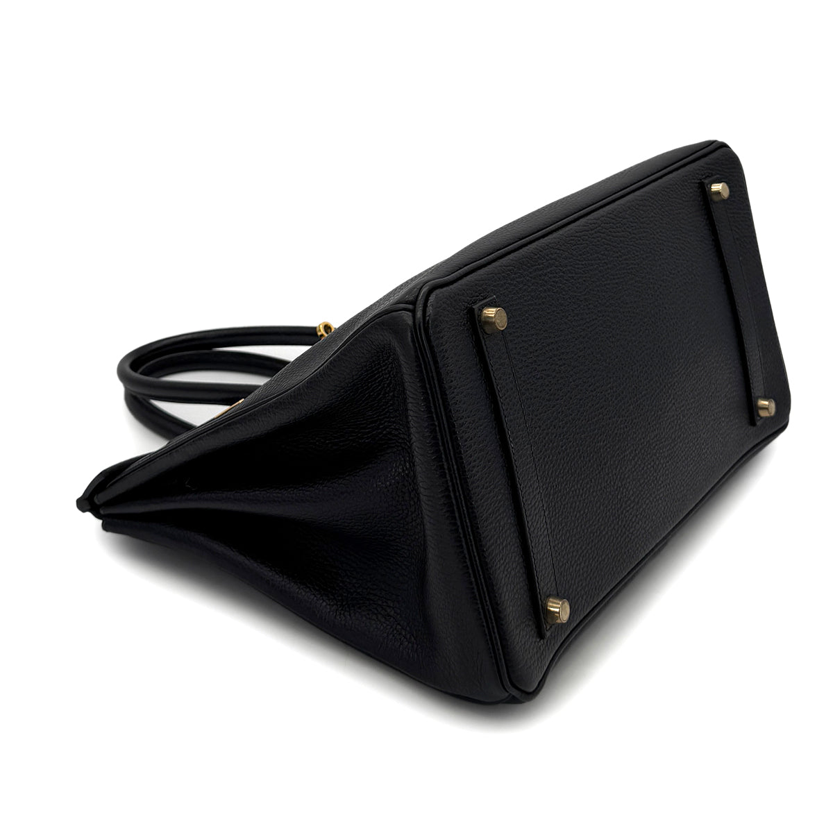 HERMES BIRKIN 35 BLACK ARDENNES HAND BAG □E GHW 90293298
