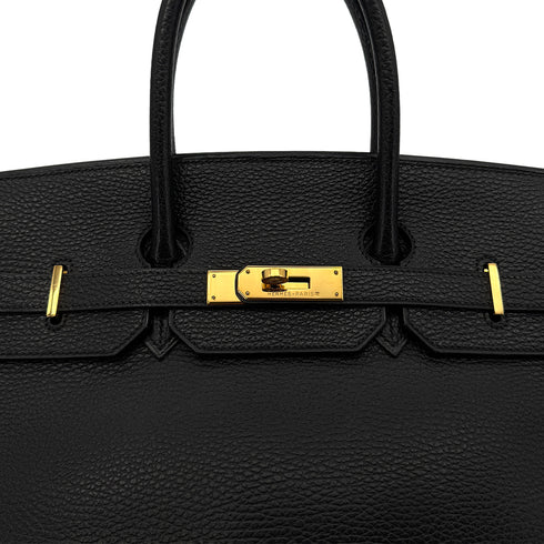 HERMES BIRKIN 35 BLACK ARDENNES HAND BAG □E GHW 90293298 - PURPOSE