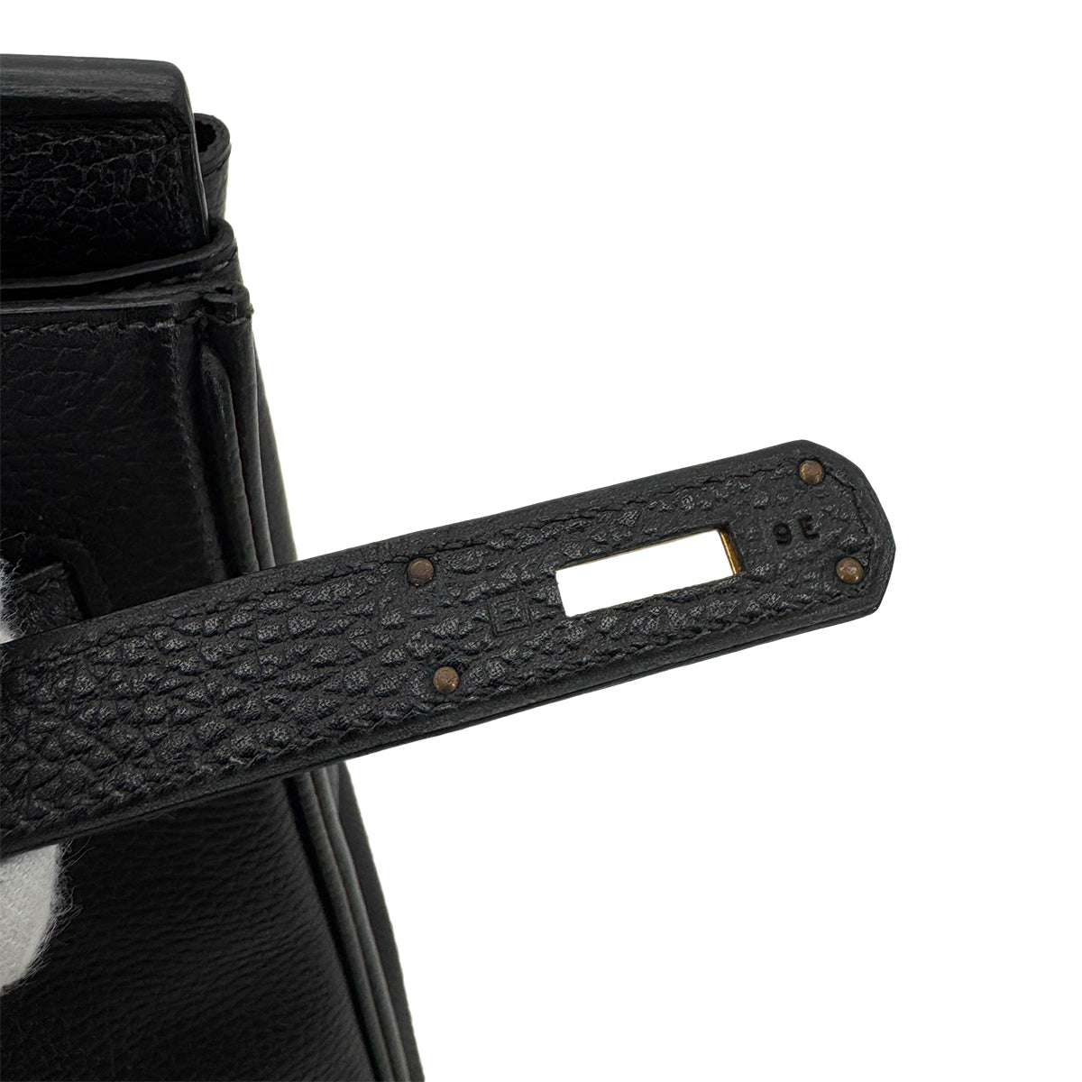 HERMES BIRKIN 35 BLACK ARDENNES HAND BAG □E GHW 90293298