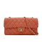 CHANEL VINTAGE EAST WEST CHAIN SHOULDER BAG ORANGE CAVIAR SKIN 90293302 - PURPOSE