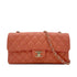 CHANEL VINTAGE EAST WEST CHAIN SHOULDER BAG ORANGE CAVIAR SKIN 90293302 - PURPOSE