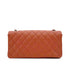 CHANEL VINTAGE EAST WEST CHAIN SHOULDER BAG ORANGE CAVIAR SKIN 90293302 - PURPOSE