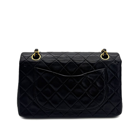 CHANEL VINTAGE CLASSIC FLAP SMALL CHAIN SHOULDER BAG BLACK LAMB SKIN 90293303 - PURPOSE